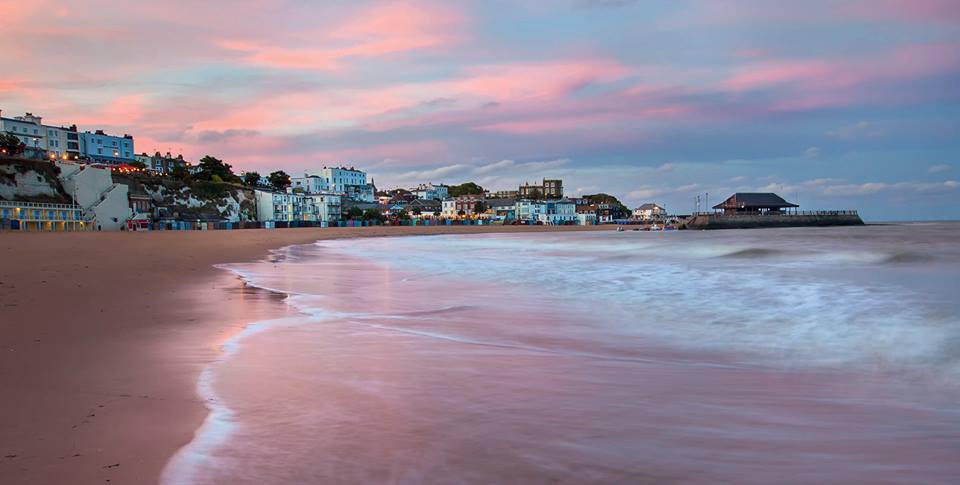 Broadstairs Viking Bay and harbour viewed from the cliff promenade