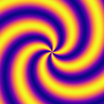 Abstract swirl of vibrant colours representing creative energy